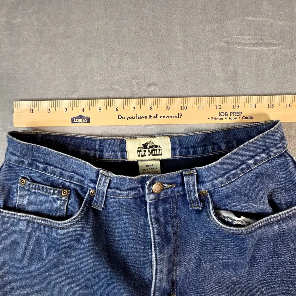 Old Mill Fleece lined mens jeans 33x34 workwear